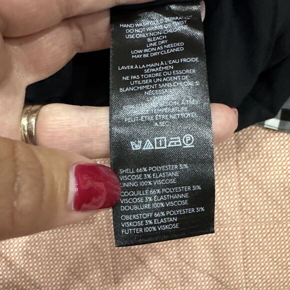 NWT Anthropologie Apron-Style Mini Dress Black & White Check W/Pockets Sz Large - Picture 10 of 10